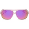 image:imageDIFF Sport Hangtime Designer Oversized Square Sunglasses for women Polarized protection Matte Baby Pink  Pink Rush Mirror