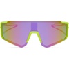 image:imageDIFF Sport Heat Lightweight Cycling Polarized Sunglasses UV400 Protection Neon Yellow  Pink Rush Mirror Medium