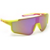 image:imageDIFF Sport Heat Lightweight Cycling Polarized Sunglasses UV400 Protection Neon Yellow  Pink Rush Mirror Medium