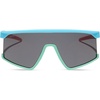 image:imageDIFF Sport Spike Designer Shield Sunglasses for women polarized protection Aqua Blue Green Coral  Grey