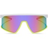 image:imageDIFF Sport Spike Designer Shield Sunglasses for women polarized protection Matte White Neon Yellow Hot Pink  Pink Rush Mirror