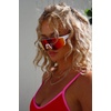 image:imageDIFF Sport Sunglasses Heat Lightweight Cycling Polarized Sunglasses UV400 ProtectionMatte White  Sunset Mirror