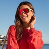 image:imageDIFF Sport Sunglasses Heat Lightweight Cycling Polarized Sunglasses UV400 ProtectionMatte White  Sunset Mirror