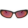 image:imageDIFF Sport Sunglasses Side Out Lightweight Wraparound Polarized Sunglasses UV400 ProtectionMatte Black