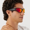 image:imageDIFF Sport Sunglasses Side Out Lightweight Wraparound Polarized Sunglasses UV400 ProtectionMatte Black