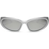 image:imageDIFF Sport Sunglasses Side Out Lightweight Wraparound Polarized Sunglasses UV400 ProtectionSilver  Silver Mirror