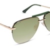 image:imageDIFF Tahoe  Designer Aviator Sunglasses for Women  UV400 Protection FramesGold  Aloe Green Gradient