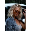 image:imageDIFF Tahoe  Designer Aviator Sunglasses for Women  UV400 Protection FramesGold  Inca Gradient