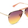 image:imageDIFF Tahoe  Designer Aviator Sunglasses for Women  UV400 Protection FramesGold  Inca Gradient