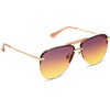 image:imageDIFF Tahoe  Designer Aviator Sunglasses for Women  UV400 Protection FramesGold  Inca Gradient