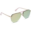 image:imageDIFF Tahoe  Designer Aviator Sunglasses for Women  UV400 ProtectionGold Powder Pink  Taupe Mirror
