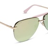image:imageDIFF Tahoe  Designer Aviator Sunglasses for Women  UV400 ProtectionGold Powder Pink  Taupe Mirror