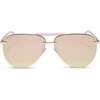 image:imageDIFF Tahoe  Designer Aviator Sunglasses for Women  UV400 ProtectionGold Powder Pink  Taupe Mirror