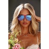 image:imageDIFF Tahoe  Designer Aviator Sunglasses for Women  UV400 ProtectionPink Rush Metallic  Pink Rush Mirror