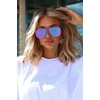 image:imageDIFF Tahoe  Designer Aviator Sunglasses for Women  UV400 ProtectionPink Rush Metallic  Pink Rush Mirror