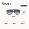 image:imageDIFF Tosca II Aviator Sunglasses for Women  Fashionable amp Trendy  UV400 ProtectionClubhouse Blue  Grey Gradient