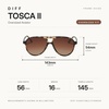 image:imageDIFF Tosca II Aviator Sunglasses for Women  Fashionable amp Trendy  UV400 ProtectionEspresso Tortoise  Brown Gradient