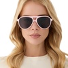 image:imageDIFF Tosca II Aviator Sunglasses for Women  Fashionable amp Trendy  UV400 ProtectionPowder Pink  Grey