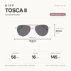 image:imageDIFF Tosca II Aviator Sunglasses for Women  Fashionable amp Trendy  UV400 ProtectionPowder Pink  Grey