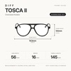 image:imageDIFF Tosca II Designer Blue Light Blocking Glasses  Oversized Aviator Frame  HEV Blue Filtering LensBlack