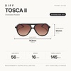 image:imageDIFF Tosca II Oversized Aviator Sunglasses for Women  Black  Brown Gradient  100 UV Protection