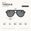 image:imageDIFF Tosca III Designer Aviator Sunglasses for Women  Fashionable amp Trendy Style  UV400 ProtectionBlack