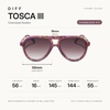 image:imageDIFF Tosca III Designer Aviator Sunglasses for Women  Fashionable amp Trendy Style  UV400 ProtectionLavender Haze Tortoise  Brown Gradient
