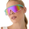 image:imageDIFF Turquoise amp Pink Rush Mirror Sunglasses  Spike Shield Eyewear