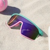 image:imageDIFF Turquoise amp Pink Rush Mirror Sunglasses  Spike Shield Eyewear