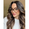 image:imageDIFF Winston Designer Oversized Square Computer Blue Light Blocking Glasses for Men and WomenCream Tortoise