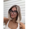 image:imageDIFF Winston Designer Oversized Square Computer Blue Light Blocking Glasses for Men and WomenMatte Black