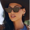 image:imageDIFF Yellowstone Sunglasses  Beth II Chunky Rectangular Sunglasses for Women  UV400 Polarized ProtectionWarm Sequoia Tortoise
