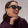 image:imageDIFF Zaria Designer Cat Eye Sunglasses for Women  UV400 ProtectionBlack  Grey Gradient