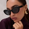 image:imageDIFF Zaria Designer Cat Eye Sunglasses for Women  UV400 ProtectionBlack  Grey Gradient