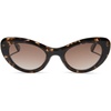 image:imageDIFF Zaria Designer Cat Eye Sunglasses for Women  UV400 ProtectionEspresso Tortoise  Brown Gradient