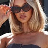 image:imageDIFF Zaria Designer Cat Eye Sunglasses for Women  UV400 ProtectionEspresso Tortoise  Brown Gradient