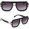 image:imageDIFF  Rachael Kirkconnell Naomi Oversized Navigator Sunglasses for Women  UV400 Protection  Black  Grey Gradient