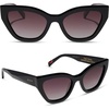 image:imageDIFF  The Devil Wears Prada Emily Oversized Cat Eye Sunglasses for Women  UV400 Polarized Protection  Black  Brown Gradient