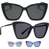 image:imageDIFF Becky II Designer Cat Eye Sunglasses for Women UV400 Protection Fashion FramesDark Smoke