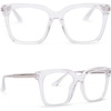 image:imageDIFF Bella Designer Square Computer Blue Light Blocking Glasses for WomenClear Crystal