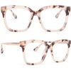 image:imageDIFF Bella Designer Square Computer Blue Light Blocking Glasses for WomenCream Tortoise