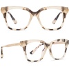 image:imageDIFF Bella XS EXTRA SMALL FRAMES Designer Square Computer Blue Light Blocking Glasses for Women wpetite narrow faceCream Tortoise