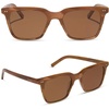 image:imageDIFF Billie Designer Square Sunglasses for Men and Women UV400 Protection Classic styleLonghorn