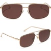 image:imageDIFF Charley Designer Aviator Sunglasses for Women and Men  UV400 Polarized Protection  Gold  Brown
