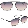 image:imageDIFF Charley Designer Aviator Sunglasses for Women and Men  UV400 Protection  Shiney Black  Twilight Gradient