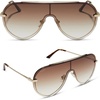 image:imageDIFF Imani Designer Shield Sunglasses for Women UV400 ProtectionGold  Brown Gradient