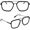 image:imageDIFF Jordan Designer Blue Light Blocking Glasses  Oversized Navigator Frame  UV400 ProtectionMatte Black