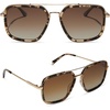 image:imageDIFF Jordan Designer Navigator Sunglasses for Women  100 UVAUVB ProtectionEspresso Tortoise  Brown Gradient