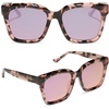 image:imageDIFF Meredith  Designer Square Sunglasses for Women  UV400 Mirrored LensHimalayan Tortoise
