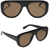 image:imageDIFF Morgan Oversized Designer Aviator Sunglasses for Women  UV400 Polarized ProtectionBlack  Brown